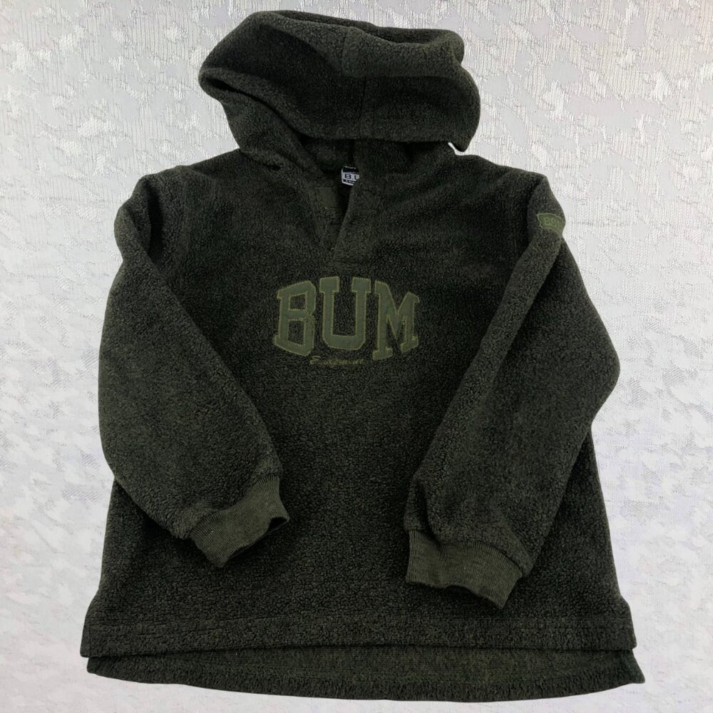B.U.M. Equipment Vintage Kids Forest Green Pullover Hoodie Sweatshirt Size 5T
